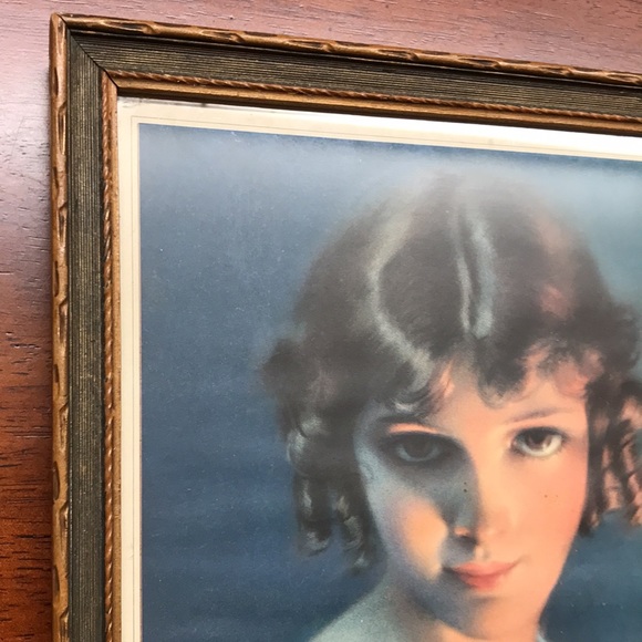 Antique Art Deco Frame With Signed Print by Gene Pressler 1922 - Picture 5 of 8